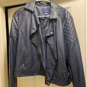 Dark blue Leather Jacket